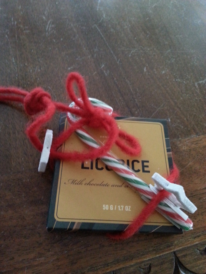 My gift from Nikolaus! Licorice Chocolate!